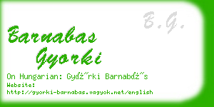 barnabas gyorki business card